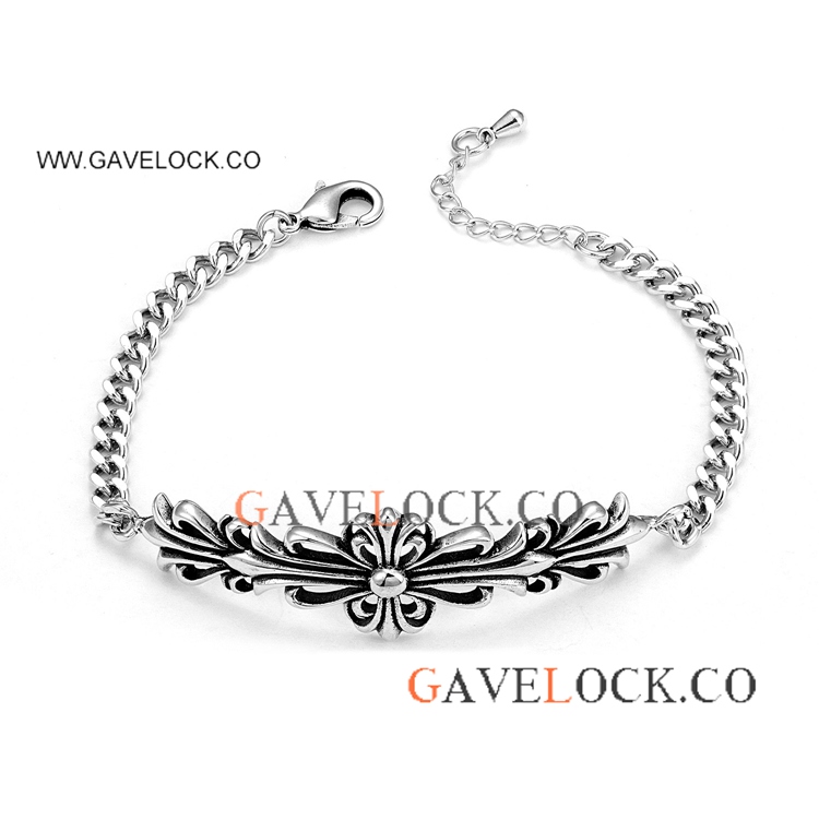 Vintage Punk Silver Chain link Bracelet About 18cm